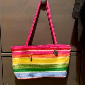 The Sak Rainbow crochet purse